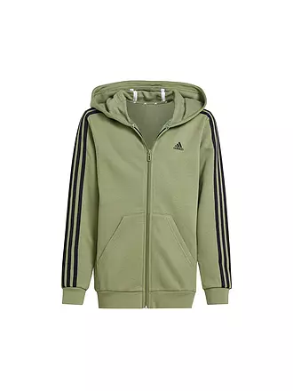 ADIDAS | Chaqueta con capucha para niños Essentials 3 bandas de forro polar |